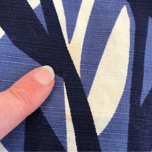 Boden blue and white leaf print sleeveless sheath dress size 8 Petite - Picture 13 of 14